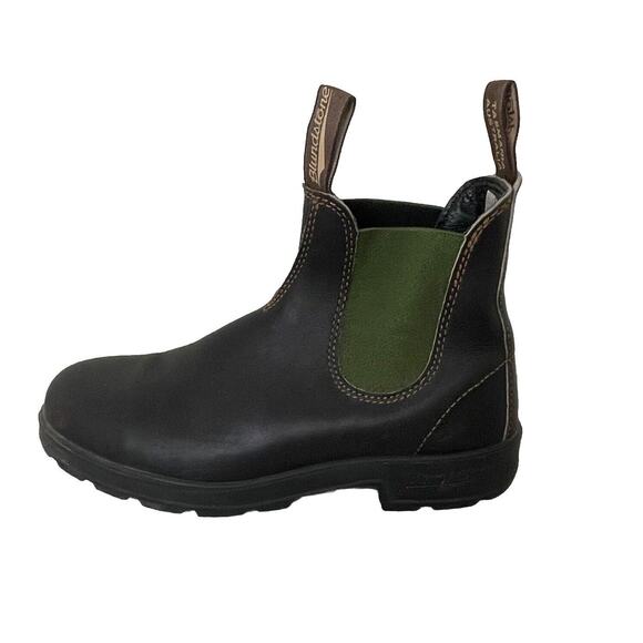 Blundstone Shoes - Blundstone Unisex 519 Chelsea Leather Boots Brown /Olive USA Women 8.5 / Men 6.5
